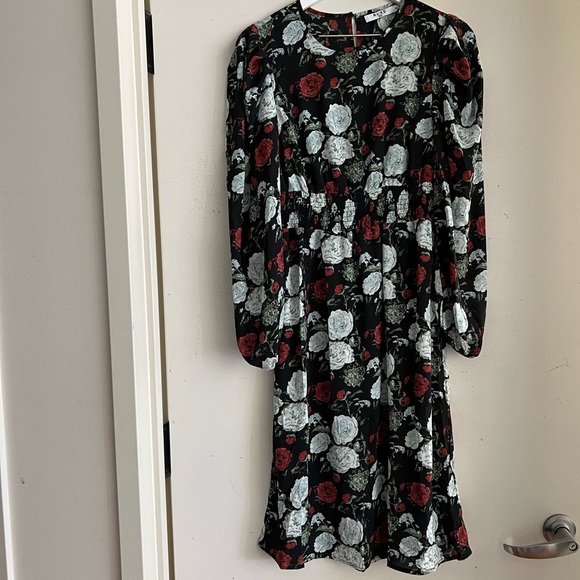 NA-KD Smocked Waist Printed Floral Midi Dress - Picture 4 of 7